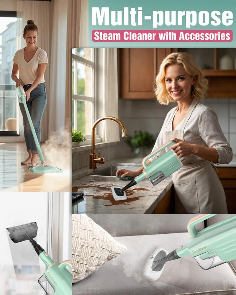 Lightweight Detachable Steam Mop Cleaner - 2 Modes 3 Temp Levels, Heavy Duty Powerful Handheld Steam Cleaner for Cleaning Tool/Hardwood//Tile Grout