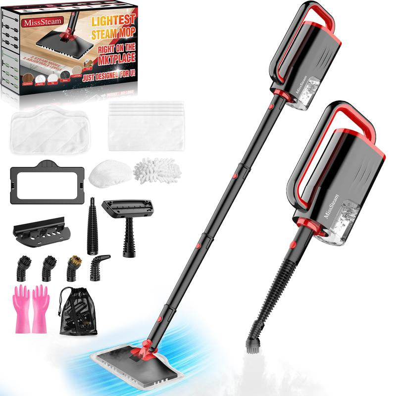 Lightweight Detachable Steam Mop Cleaner - 2 Modes 3 Temp Levels, Heavy Duty Powerful Handheld Steam Cleaner for Cleaning Tool/Hardwood//Tile Grout