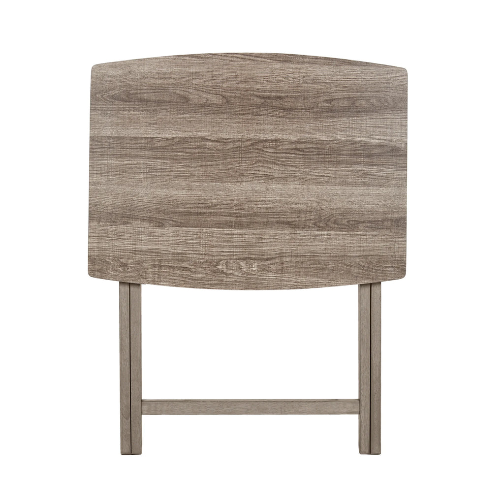 Indoor Oversized Single Folding Tray Table, Rustic Gray, 26" X 23.6 X 17.7"