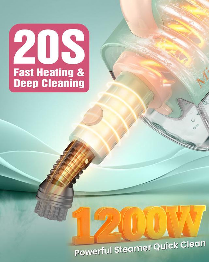 Lightweight Detachable Steam Mop Cleaner - 2 Modes 3 Temp Levels, Heavy Duty Powerful Handheld Steam Cleaner for Cleaning Tool/Hardwood//Tile Grout
