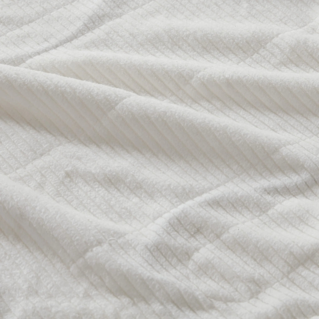 Electric Micro Fleece Heated Solid Blanket, Twin, Ivory