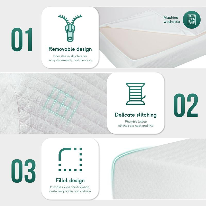Lunara Gel Memory Foam Mattress, Twin/Full/Queen/King Size, Certipur-Us Certified, Medium Firm, Cooler Sleep, Soft, Washable, Enhances Circulation Breathability Comfortable Coolness Optimal Relief