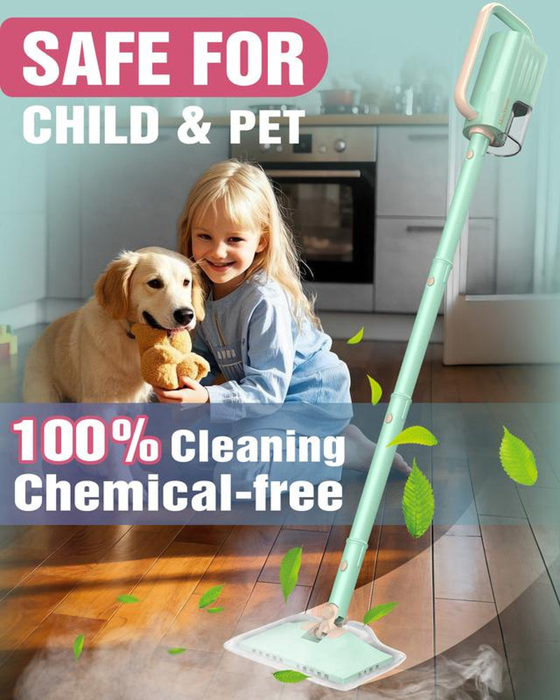 Lightweight Detachable Steam Mop Cleaner - 2 Modes 3 Temp Levels, Heavy Duty Powerful Handheld Steam Cleaner for Cleaning Tool/Hardwood//Tile Grout
